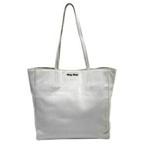 Miu Miu shoulder bag tote white silver leather